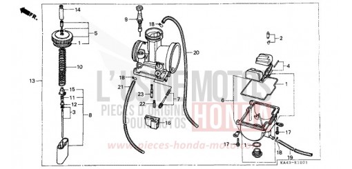 CARBURATEUR (2) CR250RF de 1985